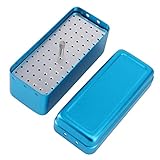 Healifty Autoklav Sterilisator Fall 72 Löcher Dental Desinfektion Halter Box für Mundpflege Werkzeuge (Blau)