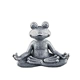 Yoga-Frosch, Gartenstatue, meditierender Frosch, Miniatur-Figur, Zen Buddha-Frosch-Figur, Simulations-Frosch-Statue