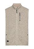 camel active Herren Fleeceweste mit Stehkragen Hafer, menswear-S