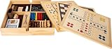 Small Foot Spielesammlung, mit 20 klassischen Gesellschaftsspielen in massiver Holzkiste, ab sechs Jahren, Art. 11753, 36x36x7 cm