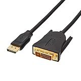 Amazon Basics, DisplayPort-auf-DVI-Kabel, mit vergoldeten Anschlüssen, 1,8 Meter