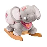 Nattou Schaukeltier Elefant Adèle, 10-36 Monate, 60 x 39 x 50 cm, Rosa/Grau