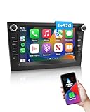 ESSGOO 1+32G Drahtloses Autoradio und Android Auto Bluetooth CarPlay Für Vauxhall Opel Corsa C/D Zafira B Astra G/H Meriva Combo Signum mit 7 Zoll Touchscreen FM RDS GPS WiFi Silber