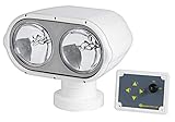 Osculati Scheinwerfer Night Eye 2 Leuchten 12 Volt 100 + 100W mit wasserdichtem Schaltpaneel