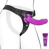 Meeteel 16cm Strap On Umschnalldildos für Manner, Realistischer Dildo mit Starke Saugnapf SM Masturbator Bondage Sextoy Adjustable Harness Dildo Sexspielzeug für Anfänger Frauen Männer