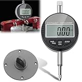 Digitalanzeige Messuhr 0-12,7 mm Messuhr 0,01 mm Messuhr Tiefenmessanzeige Genauigkeit 0,001 mm (Messuhr 0-12,7 mm), Tiefenmesser Digital zum Kalibrieren Werkstattmaschinen- Schwarz