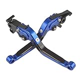 MZ-STORE Motorrad Einstellbar Faltbar Brems Kupplungshebel CNC Aluminium für R NINE T R NINET URBAN GS R Nine T Scrambler R Nine T Pure R Nine T Cafe Racer 2017-2020-Blau+Schwarz