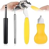 JIYIN 4 Stück Uhrendeckelöffner Batteriewechsel, Uhr Batteriewechsel Werkzeug Uhrenöffner Werkzeug Uhrengehäuse Entferner Tool Uhrenöffner Gehäusebodenöffner zum Entfernen von Uhrendeckeln