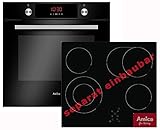 Amica Einbau Herd Set autark | Herd-Kochfeld-Kombination | Backofen mit Grill und Umluft | 1fach Teleskopauszug 1x75% | Glaskeramik Kochfeld mit Zweikreis und Bräterzone und Edelstahlrahmen| Timer