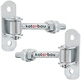 KOTARBAU® 2er Set Einstellbares Torscharnier M12 Die Perfekte Lösung für jede Toranlage Torangel Regulierbar Verzinkt