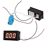 Mini-Digital-Strom-Spannungs-Ampere-Messgerät, 50 A DC-Amperemeter-Messgerät mit Hall-Effekt-Sensor-Transformator, Anschlussdrähte, Mini-Amperemeter für Automotorbatterien