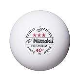 NITTAKU Tischtennisbälle Plastikball Premium 3 Stern Weiss 40+ ITTF, 9 Stücke, original und neu