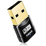 WLAN Stick, AC600 Dual Band 2.4 G/5 G Wireless Network USB WiFi Adapter Dongle für PC Desktop Laptop Tablet, Unterstützt Win 10/8/7/Vista/XP/2000, Mac OS 10.4–10.12