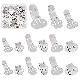 GORGECRAFT 3 Größe 30 STÜCKE Edelstahl Schuhclips Flache Blanko Schuhclips Dekorative Schuhmetallschnallen Für DIY Schuhe Dekorationszubehör