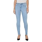 VERO MODA Damen VMTANYA MR S Piping VI352 NOOS Jeans, Blau (Hellblau), M/30