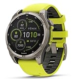 Garmin Fenix 8–47 mm, Solar, Saphir-Titan, mit Ampello/Graphit-Silikonband