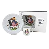 Triptis-Porzellan Rotkäppchen Kindergedeck, 3 teilig Kindergeschirr, Weiß