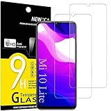 NEW'C 2 Stück, Panzer Schutz Glas für Xiaomi Mi 10 Lite, Frei von Kratzern, 9H Härte, HD Displayschutzfolie, 0.33mm Ultra-klar, Ultrabeständig