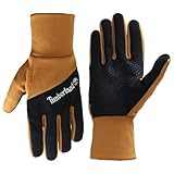 Timberland Leitfähige Colorblock-Handschuhe für Herren – Handfläche mit Fleece-Rückseite, wasserabweisend, Touchscreen, warme Winterhandbekleidung, Weizen, Large-X-Large