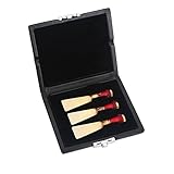 Fagott Rohretui,Fagott Mundstück Box,Fagott,Bassoon Reed Case,Pu Leder Cover Black Bassoon Reed Container Box Case Mit Schlitzen Für 3Pcs Reeds