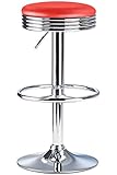 Costantino Amerikanische Diner Stil Bar Stuhl Rot