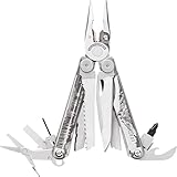 Leatherman Wave+ Multi-Tool - 18-in-1 Hochleistungs-Edelstahlwerkzeug mit Klingen, Zangen und Drahtschneidern - Camping Zubehör - Special Edition, Grau