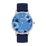 s.Oliver Armbanduhr Damen Quarzuhr Analog, mit Silikon Armband, Silber, 3 bar Wasserdicht, Kommt in Uhren Geschenk Box