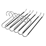 ULTECHNOVO 6 Stück Platzsparende Hosenbügel aus rutschfeste Jeansbügel für Kleiderschrank Multifunktionale Hosen Organizer für Schals und Handtücher
