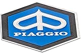 Emblem Piaggio 6-Eck Kaskade für Vespa PX T5 etc. - Aluminium, selbstklebend 31x36 mm, Schwarz
