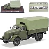 Atlas GAZ 51 Leichter Lastkraftwagen Grün DDR NVA Armee 1/43 Modell Auto