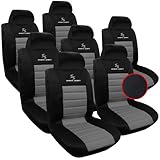 WOLTU AS7255-7 7er Sitzbezüge Auto Einzelsitzbezug universal Größe, Komplettset, grau