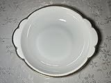 Generisch Tettau Bavaria Porzellan Schale, Weiß und mit Goldrand, 30 cm x 26,5 cm