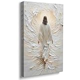 Reateforin Kunstdruck auf Leinwand, Motiv: Jesus auf Wasser, modern, religiös, christliches Geschenk, trendiges christliches Wohnzimmer, Heimdekoration, Christus-Kunstwerk, Poster,