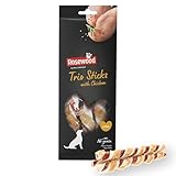 Rosewood Trio Sticks – Kaustangen mit Huhn für große Hunde – Ohne Getreide & Gluten – Mit Rinderhaut – Ohne künstliche Zusatzstoffe – 240 g
