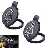 2 Stück Waschflüssigkeitsbehälter Tankdeckel, Universal Scheibenwaschbehälter Reservoirkappe Tankdeckel, Deckel für Wischwasserbehälter, für Die Meisten Autos(Schwarz)