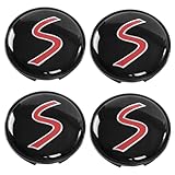 4 Stück Mini Cooper Radnabenkappen, 60 mm Nabenkappen mit UK-Flaggen-Aufklebern, stilvolle Auto-Radnabenabdeckungen, Mini Cooper S Zubehör, Ersatz-Nabenkappen für R53 R56 Modelle