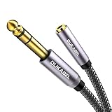 DuKabel 6.35mm auf 3.5mm Klinkenadapter 1/4 Klinken Stecker auf 1/8 Zoll Klinke Buchse Verlängerungskabel Stereo Kopfhörer Adapter für Gitarre, Klavier, Verstärker und HiFi Anlage - Top Series 2.4m