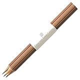 Graf von Faber-Castell 118637 - Bleistifte holzgefasst, 3 Stifte aus Zedernholz, braun