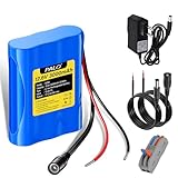 Mspalocell 12.6V 3000mAh Lithium-ionen akku mit ladegerät & 2 Verbindungslinie für Solar Panel, Radio, Kameras, Camcorder, Elektronische Orgel, DIY Leselampe, Teleskopen, Sonar, Signalwerkzeug