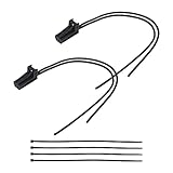 YINETTECH 2 Stück Auto 2-polig Männlich Elektronische Stecker Kabelbäume Reparatur Kabel 4B0971832 90764902 für Automotive Elektrische Geräte Enthalten 4 Stück Kabelbinder