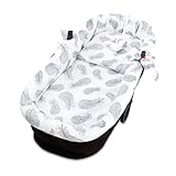 Stubenwagen Umrandung - Nestchen für Kinderwagen und Buggy Babybett Zubehör Babywanne und Kinderwagenzubehör Set 3-teilig Schonbezug mit Kissen und Einlage Gefieder