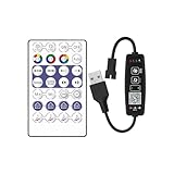 Kabelloser WLAN-Controller, LED-Fernbedienung, 2,4 GHz, RGB-LED-Dimmer, Fernbedienung für LED-Lichtstreifen, einstellbare Helligkeit von 5-24 V für I