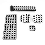 RiToEasysports Benutzerdefinierte Passform, Langlebig, Einfache Installation, Bremsfuß -Pedal -Set Ersatz für Amg C e S GLC GLK SLK CLS SL Klasse mit Edelstahl und Gummi, Anti Slip, Verstärkte (MT+