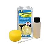 ATG® Lederfarbe Hellbeige – Premium Pflege für Autositze & Sofa – Hochwertiges Set inkl. Pinsel & Schwamm – Autoaufbereitung für maximale Eleganz – sofortige Farbauffrischung & Glanzpflege