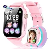 Smartwatch Kinder mit GPS und Telefon, 4G Smartwatch Uhr für Mädchen und Junge mit Voice Chat, SOS, Spiele Spiel Wecker Schrittzähler Schulmodus , Smart Watch für kids Geschenke 4-16 Jahre (Rosa)
