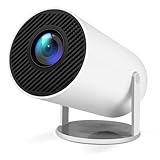 Mini Beamer 4K Unterstützt Android 11,Beamer Handy Outdoor 180°Drehbarer,Mini Projector 5G WiFi 6 BT 5.0,130 Zoll Geeignet für Telefon/PC/HDMI USB,Smart Projector für Handy Phone/TV Stick/Laptop/HDMI