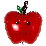 Folienballon in Apfelform, Food-Themenparty Dekoration, ca. 43 * 50 cm, Perfekt für Geburtstage, Picknicks, Obst-Themenpartys, Kinderpartys, Sommerfeste, Hochzeitsdekorationen, Baby-Duschen und mehr