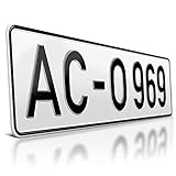 schildEVO 1 Kfz-Kennzeichen kurz | Alte Schrift DIN 1451 | 320 x 110 mm | Ohne EU-Feld | Altes deutsches Nummernschild