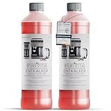PURIVITA® Universal Entkalker Kaffeevollautomat [2x750ML] - Kaffeemaschinen Entkalker Flüssig - Flüssigentkalker Kaffeemaschine Reiniger - Kalkreiniger Kaffeevollautomaten - Für alle Kaffeeautomaten