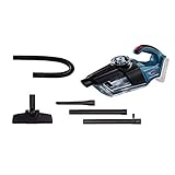 Bosch Professional 18V System Akku Handstaubsauger GAS 18V-1 (ohne Akkus und Ladegerät, mit Absaugrohr, Fugendüse, Teppichdüse, Behältervolumen 1 Liter, im Karton) ,(1er Pack)